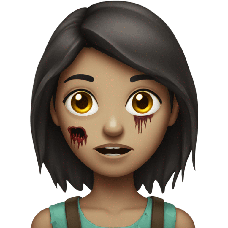 brunette girl zombie  emoji