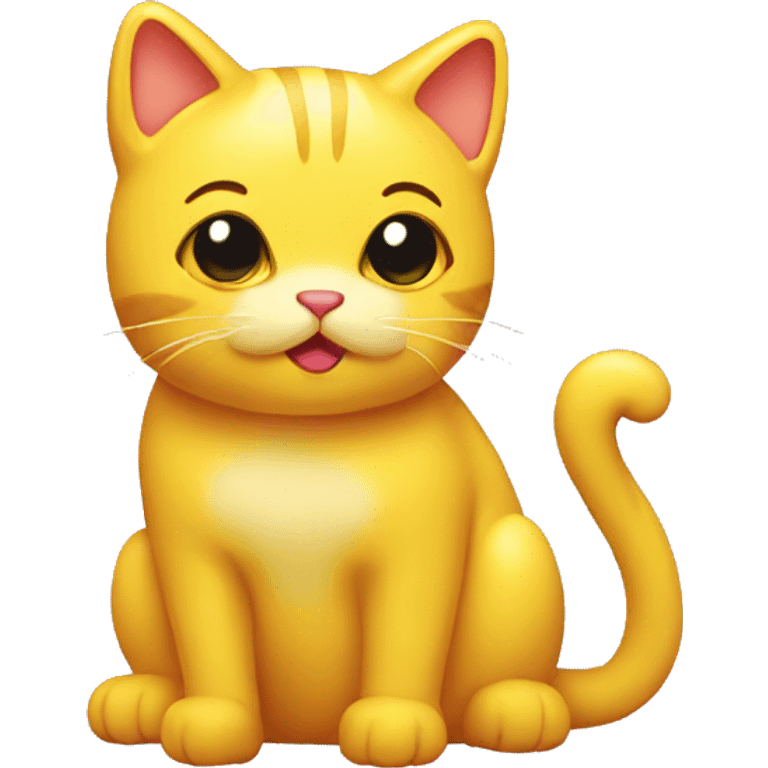 yellow Gummy cat  emoji