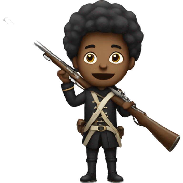 black man with musket emoji