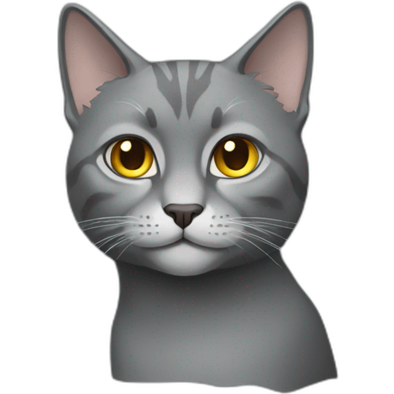 GREY RUSSIAN CAT emoji