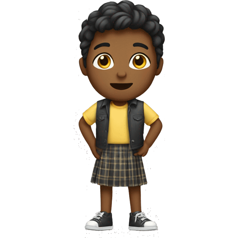 boy wearing a skirt emoji