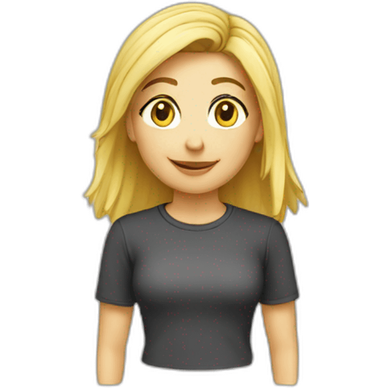 caucasian female rock tshirt emoji