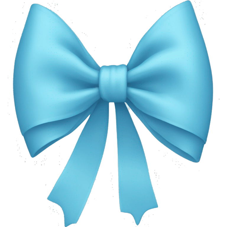 Light blue bow on light blue bow emoji