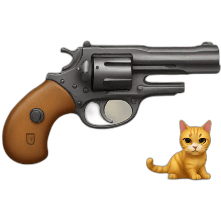 Cat and gun emoji