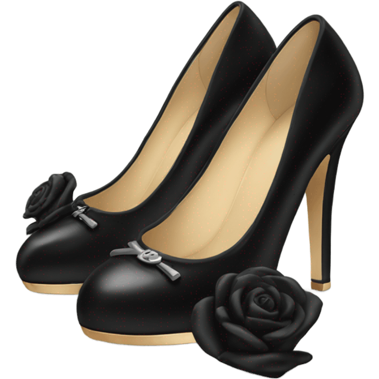 Black Chanel pumps emoji