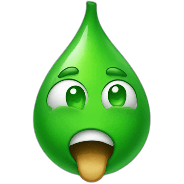 green nose drop emoji