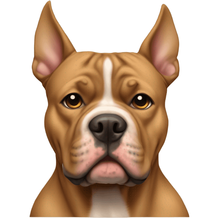 Light Brown american bully dog pointy ears emoji