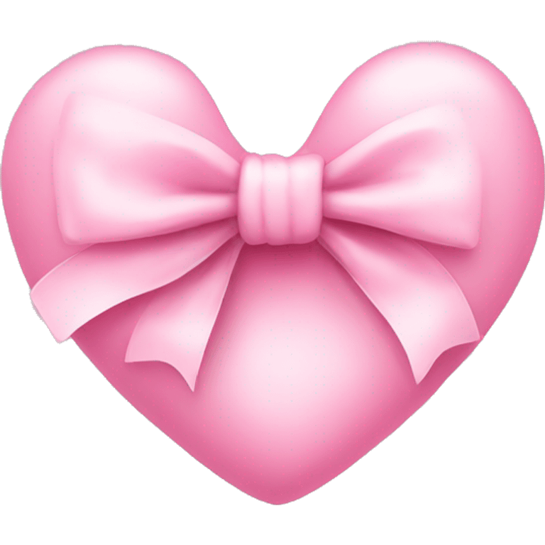 Baby pink heart with a bow emoji