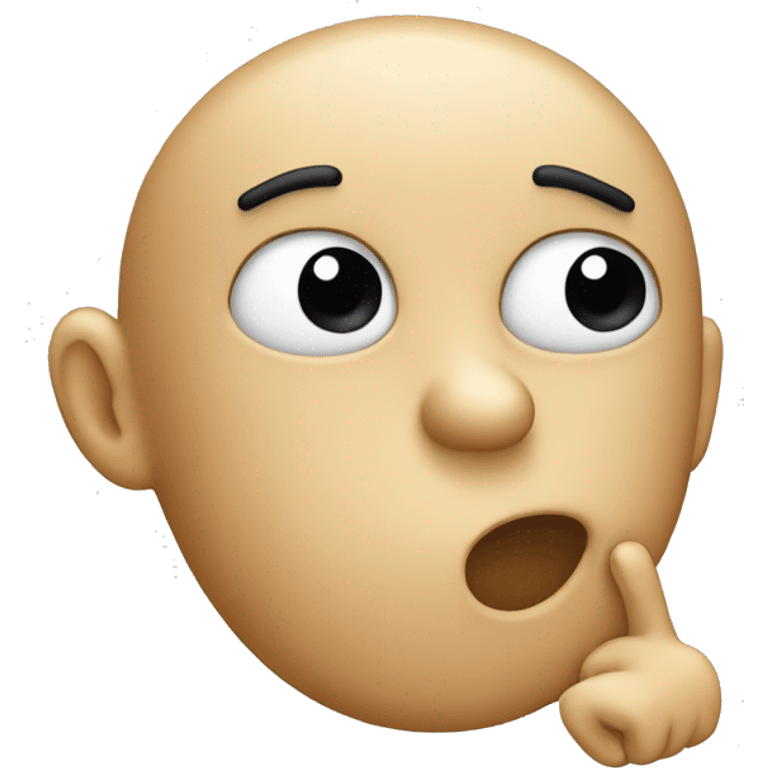 create an emoji that holds its index finger in front of its mouth and thus asks to be quiet emoji