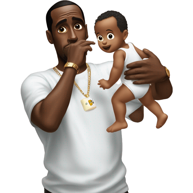 p diddy holding baby oil emoji