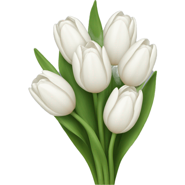 white tulip bouquet  emoji