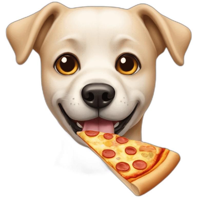 perro con pizza emoji