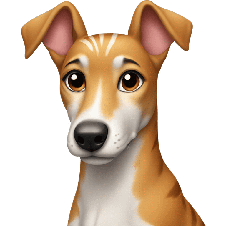 Fawn tiger greyhound sit emoji