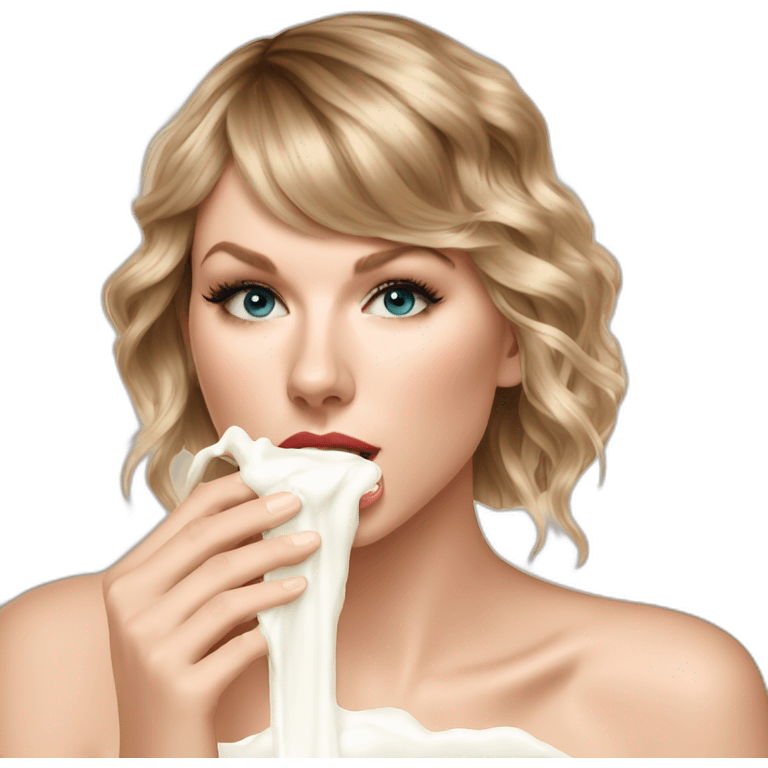 taylor-swift-selfie-milk-on-face-dripping emoji