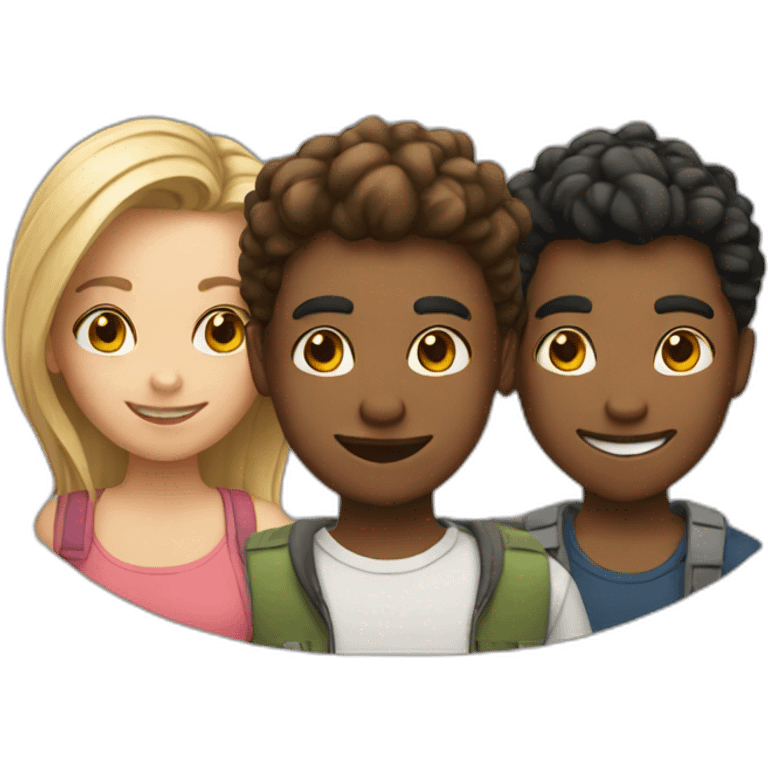 3 group of friends  emoji