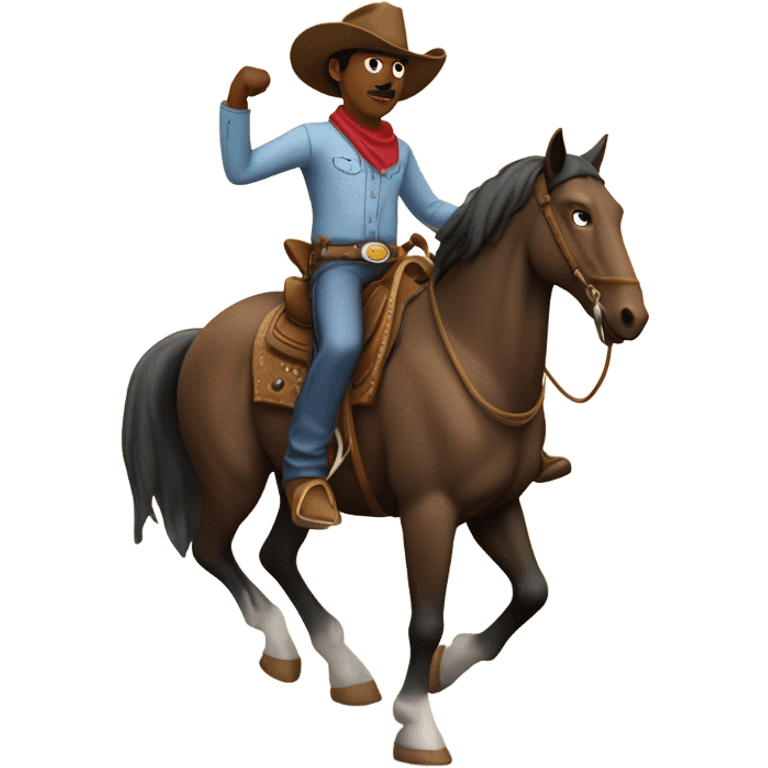 Horse riding cowboy emoji