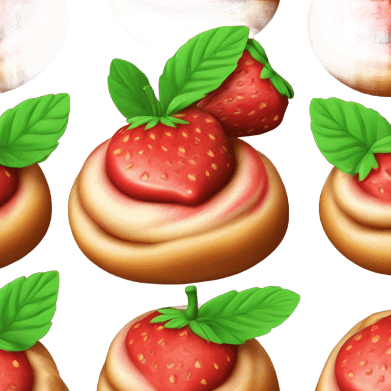 strawberry cinnamon bun emoji