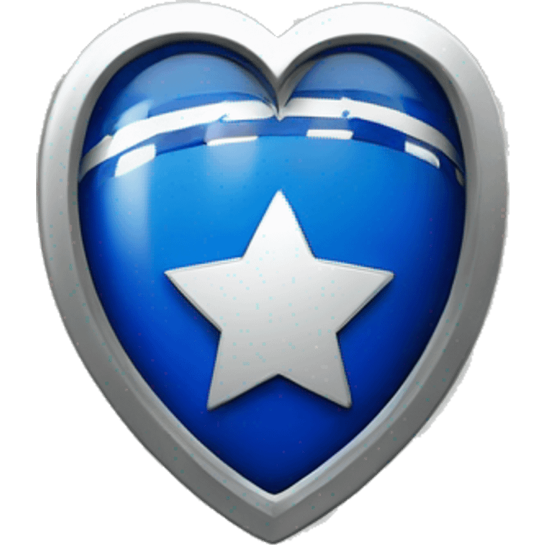 Blue beating heart with police badge emoji