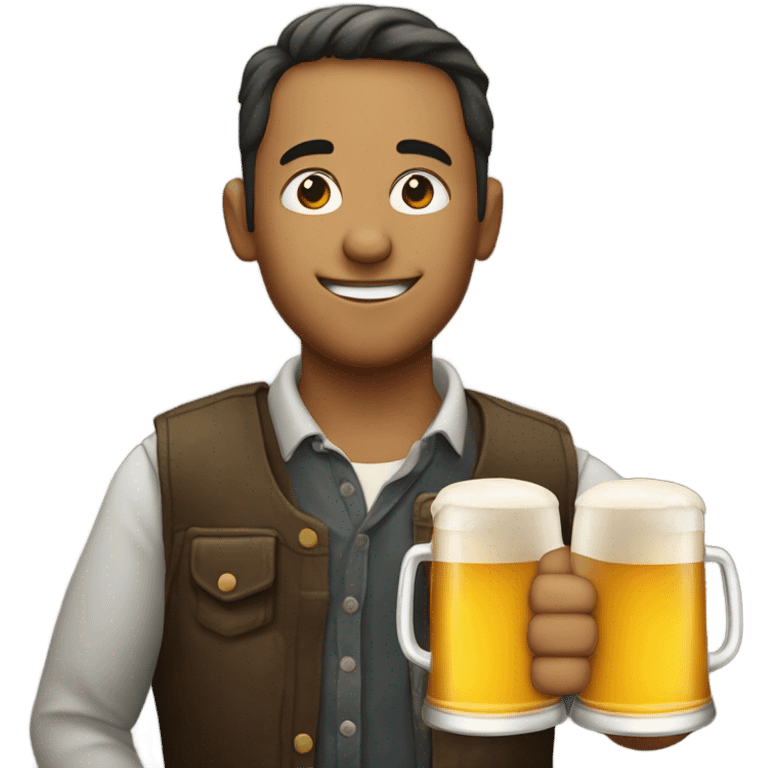 Una persona tomando cerveza emoji