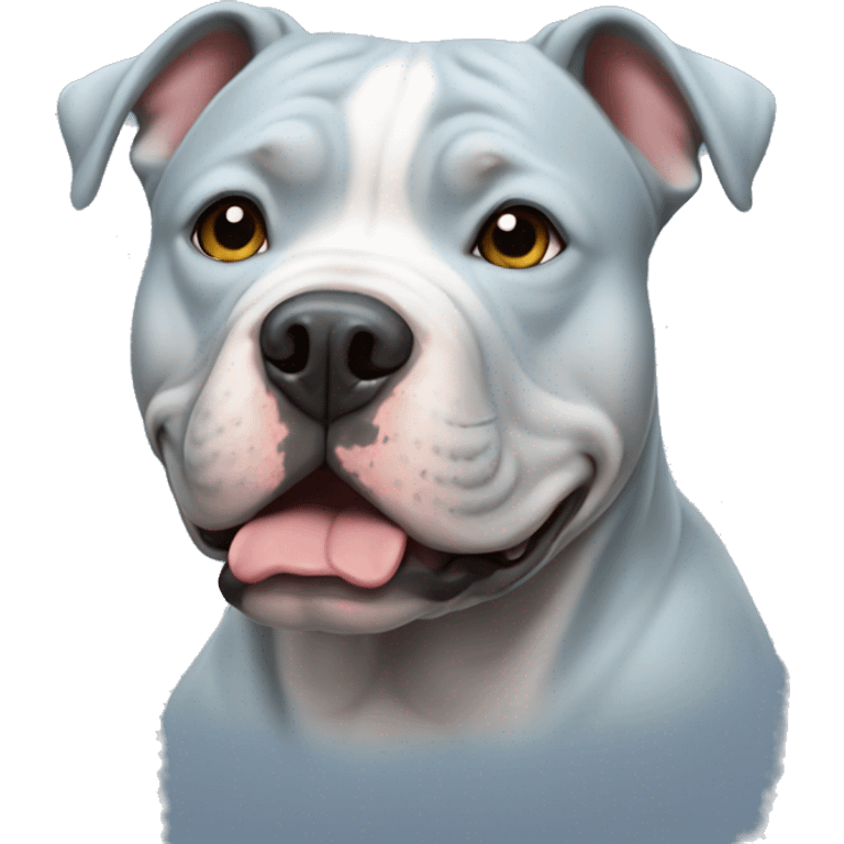 dog american bully blue color  emoji