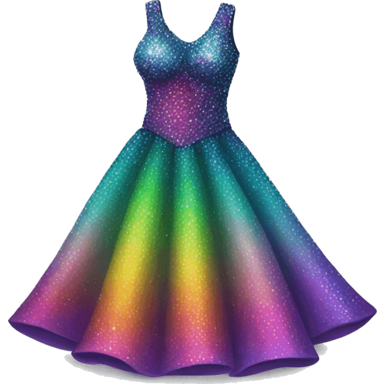 Colorful sparkly dress emoji