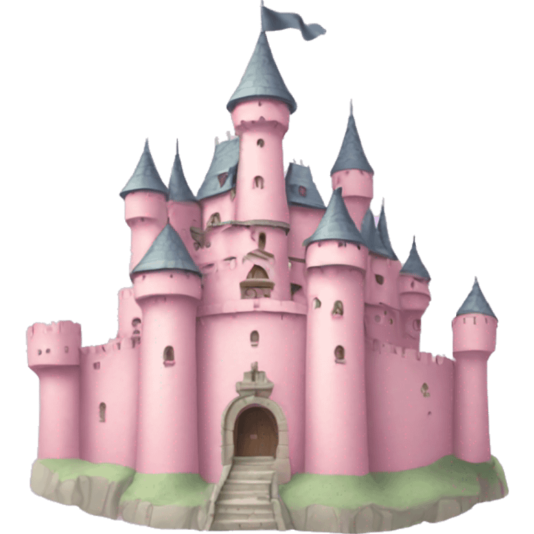 pastel pink moving castle emoji