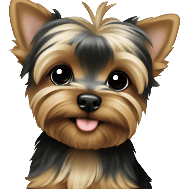 Baby yorkie black and beige  emoji