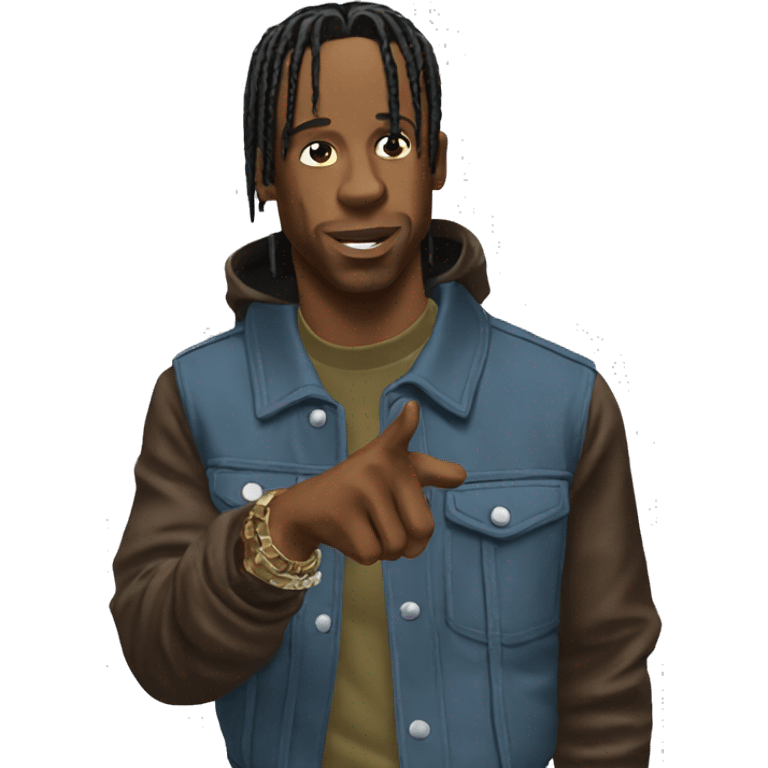 Travis Scott pointing  emoji