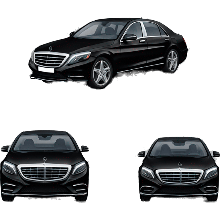 black mercedes benz s class emoji