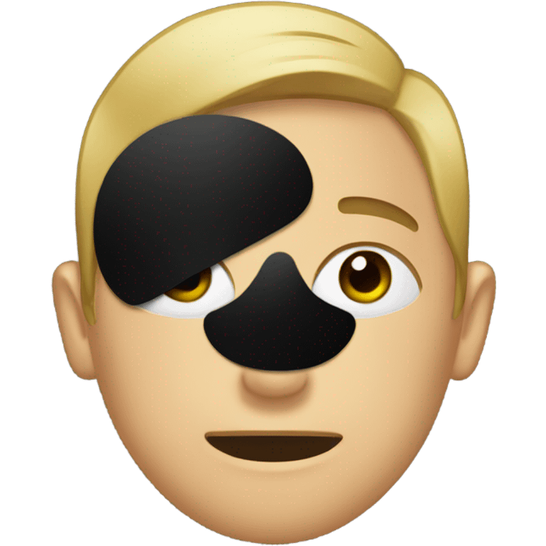 black eye patch covering one eye like Nick Fury from Marvel emoji