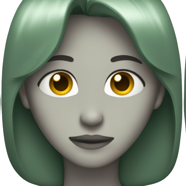 Dark green IOS heart emoji emoji