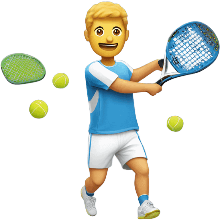 Guy playing padel emoji