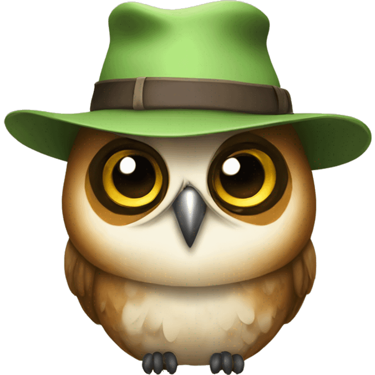 Owl with hat emoji