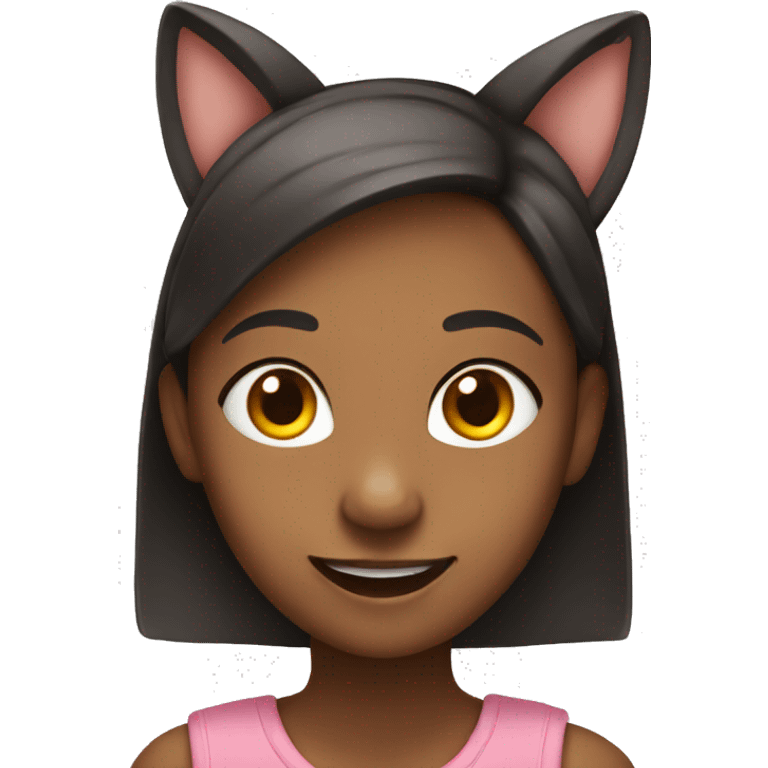 smiling girl with animal ears emoji