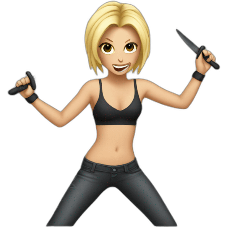 britney spears dancing with knives emoji