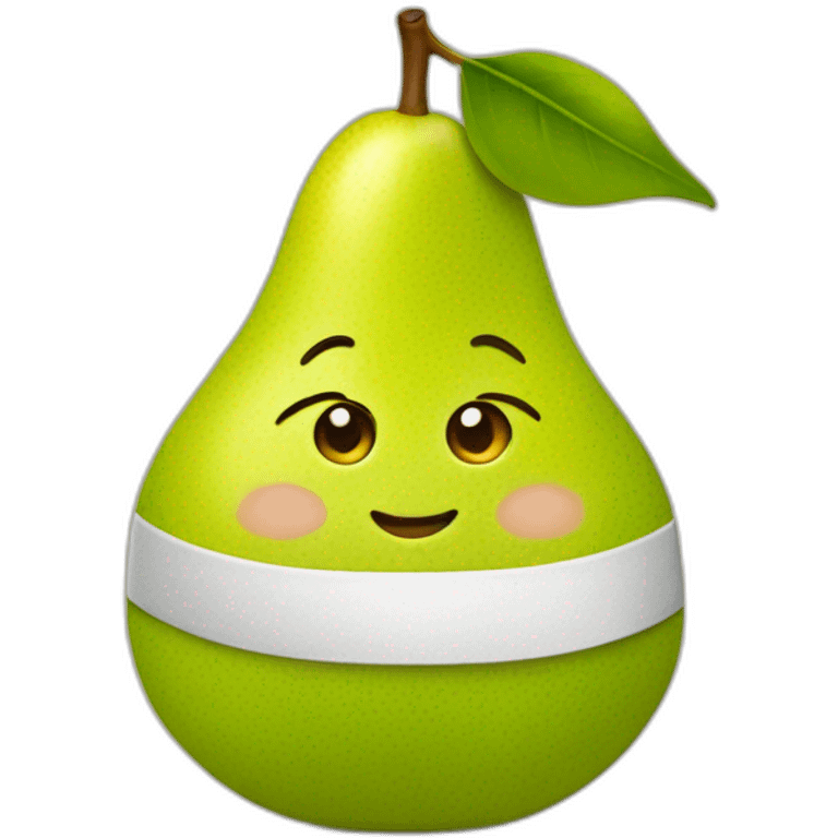 pear with hat emoji