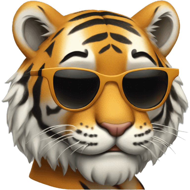 tiger with sunglass emoji