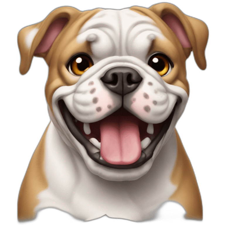 bulldog happy emoji