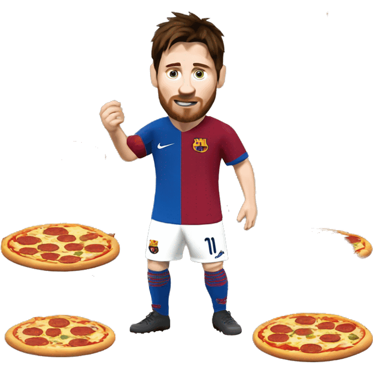 Messi mange pizza  emoji