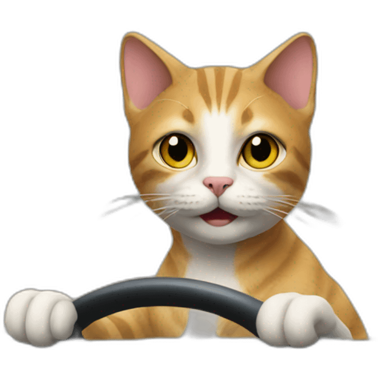 cat driving emoji