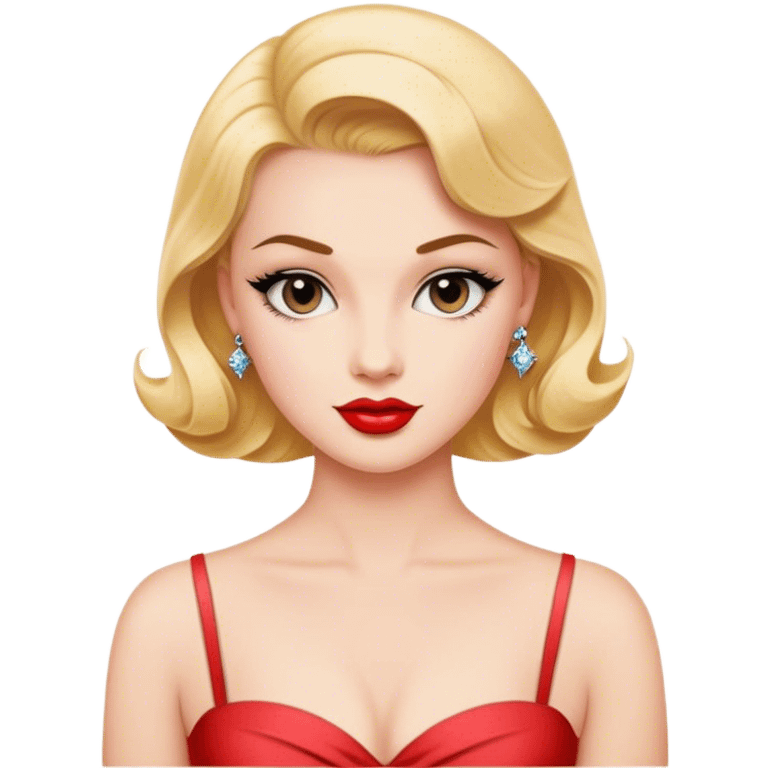 Beautiful woman in 1950’s woman fashion look emoji