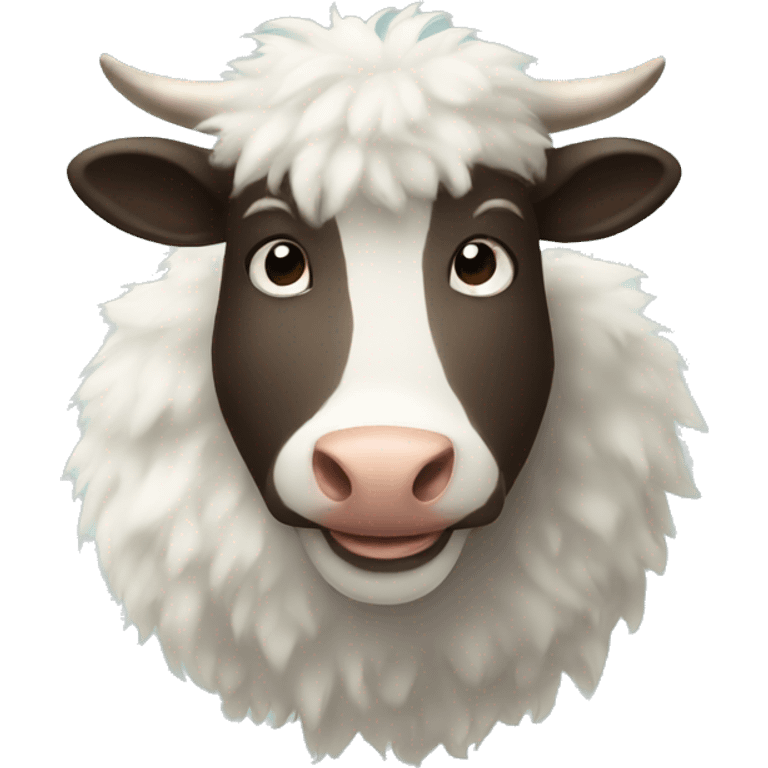 fluffy cow emoji