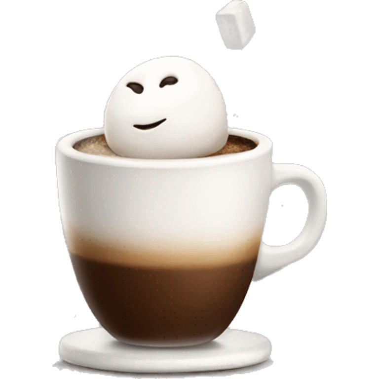 Coffe with marshmallow  emoji