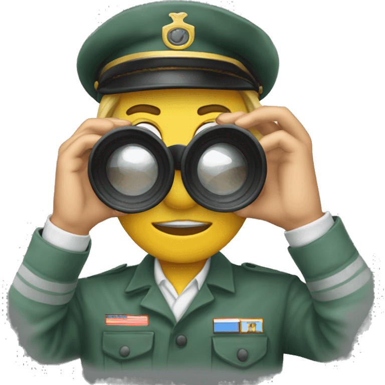 create a deck cadet emoji using a binocular emoji