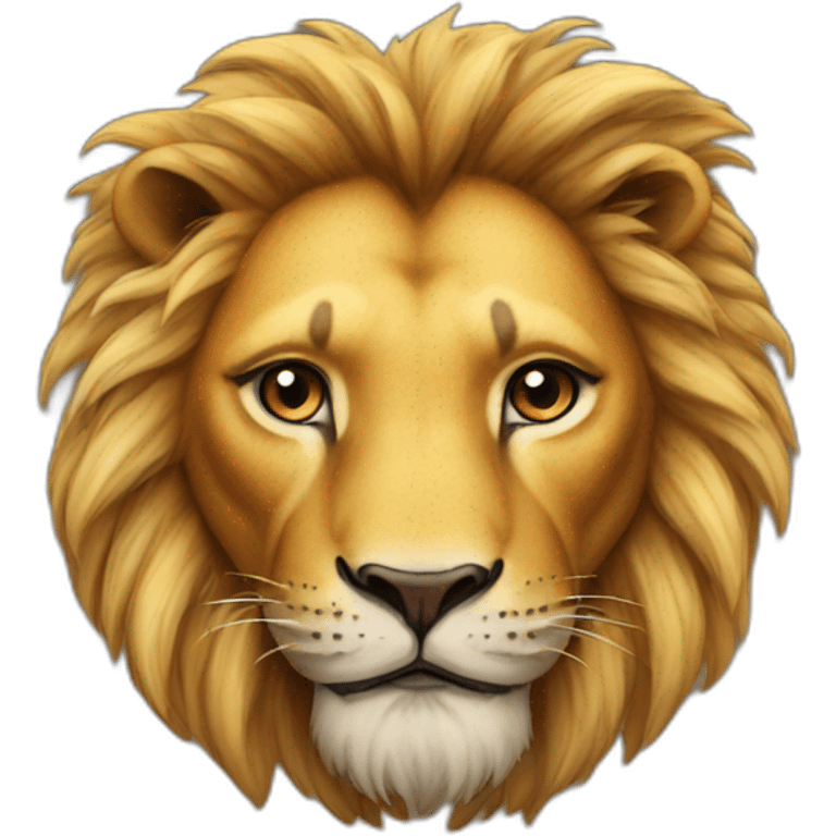 Lion on a tiger emoji