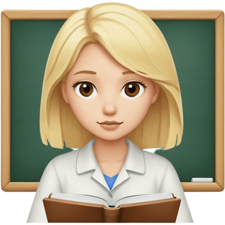 blonde girl studying  emoji