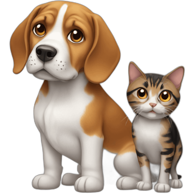 Beagle-with-cat emoji