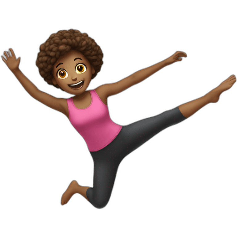 Trampolin Jumping Woman emoji