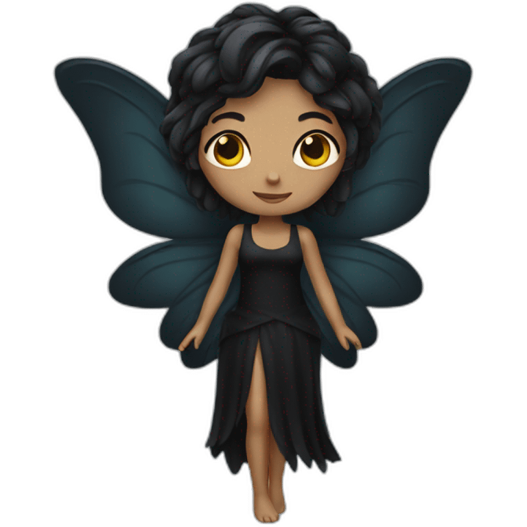 fairy in black clothes emoji