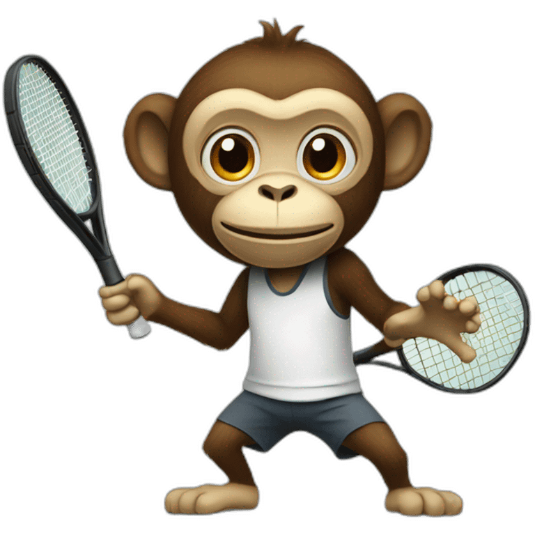 monkey playing tennis emoji